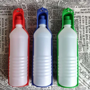 750ml šunelis Vandens Butelis Plastikiniai Nešiojami Vandens Butelis Augintiniai Lauko Kelionių Geriamojo Vandens Tiektuvas Dubenį Sulankstomas