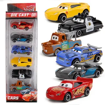 7PCS/Set Disney Pixar Automobilių 3 Žaibas McQueen Mack Dėdė Sunkvežimių Jackson Audra 1:55 Diecast Metal Automobilio Modelį Žaislas Berniukui Dovana