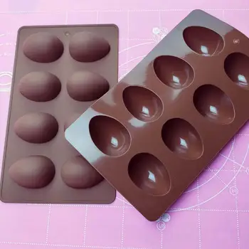 8 Kiaušinių Formos Šokolado Liejimo Silikono Formos Velykų Pyragas Ledo Pelėsių Įrankiai Bakeware Įrankis Pyragą Kiaušinio Formos Kepimo Dekoravimo Dėklas F4V9