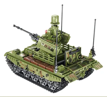 894pcs Karinis Tankas Panzer Modelio Blokai WW2 Sraigtasparnis Miesto Sunkvežimių Kareivis Duomenys Plytų Žaislai Berniukams