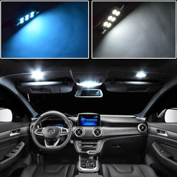 8pcs Baltas Automobilis LED Lemputės Interjero Paketas Rinkinį, Skirtą 
