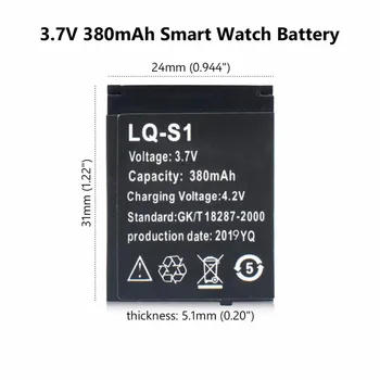8PCS lq s1), 3,7 V 380mAh Li-jonų Polimerų Baterija, 