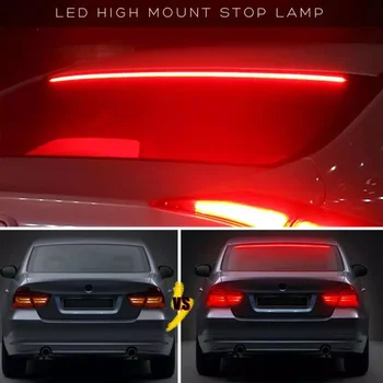 90cm Automobilių Stabdžių Žibintai, Multi-mode Įspėjamieji Žibintai LED Dekoratyvinis Apšvietimas Modifikuotų Mirksinčios Šviesos Auto Stabdžių Lanksčios LED Juostelės