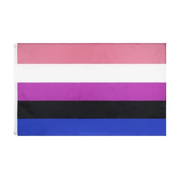 90x150cm LGBT genderqueer Genderfluid Lyčių skysčio pasididžiavimas Vėliava