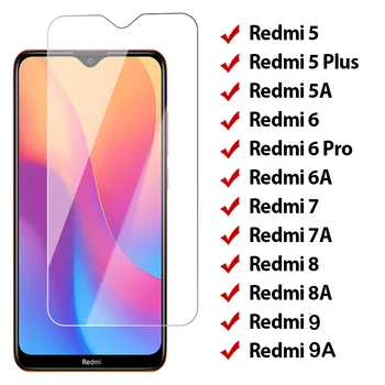 9H Grūdintas Stiklas apie Xiaomi Redmi 5 6, 5A 6 6Pro telefonas readmi Redmi 7 8 9A Screen Protector, beskeveldris Stiklas redme serija