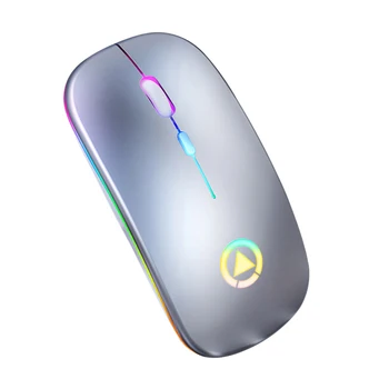 A2 Office Nešiojamojo kompiuterio Pelės Mouse Pro Gamer, Belaidės Pelės Įkraunamas LED Apšvietimu Slim kompiuterinę Pelę su USB Receiver