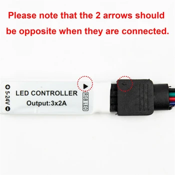 AA Baterijos LED Šviesos Juostelės 5V 5050 Nowaterproof RGB Lankstų Apdaila, TV Foną Juostele Apšvietimo Akcentas Šviesos IR nuotolinio valdymo