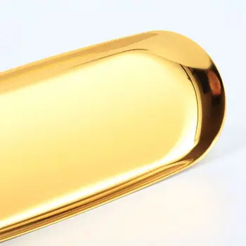ABSF Metalo Saugojimo Dėklas Aukso Ovalo Punktyras Vaisių Plokštė Smulkių Daiktų Papuošalai Ekranas Dėklas Veidrodis