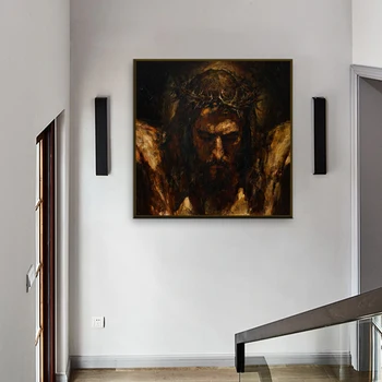 Abstrakti Jėzus Drobė Paveikslų, Religinių Sienos Menas, Plakatų Ir grafikos Krikščionių Sienos Nuotraukas Kambarį Cuadros Namų Dekoro