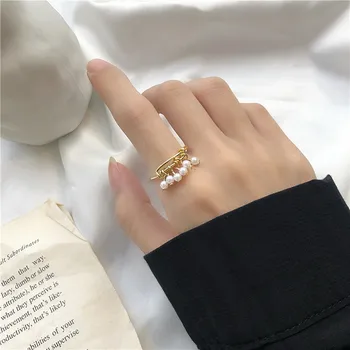 Adolph Prabangių Perlų Žiedas Moterims Boho Vasaros Mados Asmenybės Dizaino Žiedas Tendencija 2020 Naujas Brincos Papuošalai, Dovanos