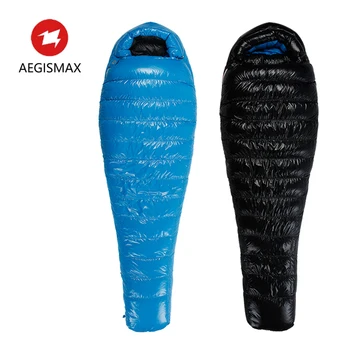 AEGISMAX D1 Serise 90% Baltųjų Ančių Pūkais Šaltą Žiemą Ultralight Pertvara Dizaino Kempingas Sujungimas Mumija Kempingo miegmaišis