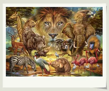 Afrikos laukinių gyvūnų Rankdarbiams, kryželiu rinkiniai Stilingas Siuvinėjimo,Modelius 14CT 
