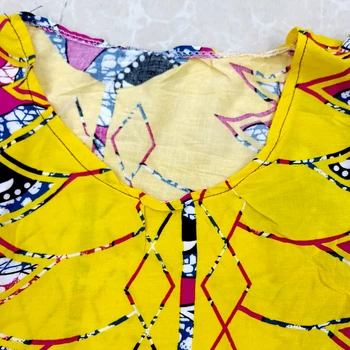 Afrikos Suknelės Moterims Geriausia Pardavimo Aukštos Kokybės Medvilnės, Įvairiaspalvis Spausdinti Siuvinėjimas Nigerijos Maxi Skraiste Su Skara Atsitiktinis