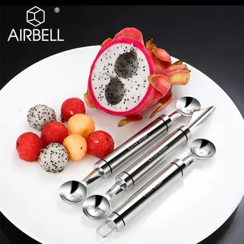 AIRBELL arbūzas kivi vaisių cutter Kasti kamuolys daržovių peilis ledų samtelis šaukštu virtuvės dalykėlių priedai rinkiniai, stalo įrankiai