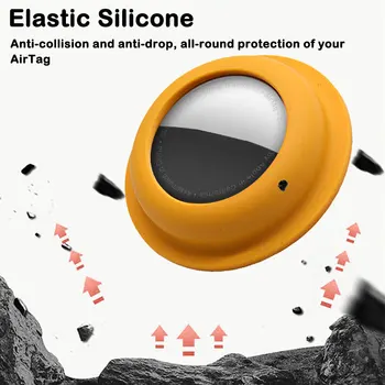 Airtags Pusė-supakuotas Silikono Atveju Anti-lost Apsauginė Įvorė Atgal Adhesiv Mount Padengti Protector For Apple Airtag Priedai