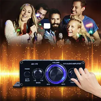 AK170 Galios Stiprintuvo Garso Karaoke, Namų Kino Stiprintuvas 2 Kanalo D Klasės Stiprintuvas Audio Player