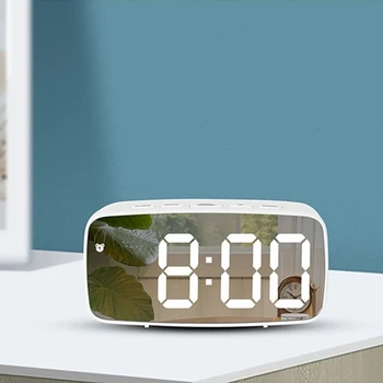Akrilo/Veidrodis, Žadintuvas LED Skaitmeninis Laikrodis, Valdymas Balsu Atidėjimo Laiką Temperatūros Ekranas Naktinis Režimas Reloj Despertador Skaitmeninis