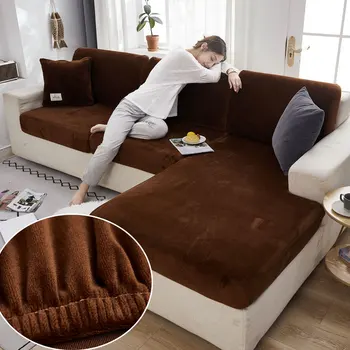 Aksomo sofa sėdynės padengti pagalvėlė padengti storu Žakardo kietas minkštas ruožas sofos užvalkalai funiture raštas sofos dangtis