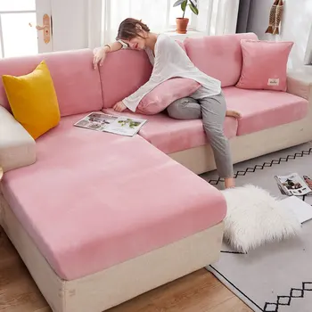 Aksomo sofa sėdynės padengti pagalvėlė padengti storu Žakardo kietas minkštas ruožas sofos užvalkalai funiture raštas sofos dangtis