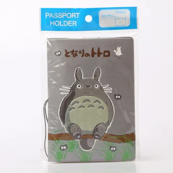 ALIEME Paso Turėtojas Padengti 3D Animaciją Totoro PU Odos Tapatybės ID Kredito Kortelės Dangtelį Dokumentą, Aplanką Bilietą 14*9