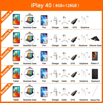 Alldocube iPlay 40 Tablet PC, 8GB RAM 128 GB ROM Unisoc Tigras T618 2000x1200 FHD 10.4 colių Ekranas, Dual 4G LTE 
