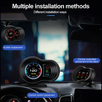 AmazeFanCar HUD Auto Greitis Projektorius OBD2 GPS Smart Head Up Display Saugumo Indikatorius Signalo automobilių pažangi sistema, monitorius projetor