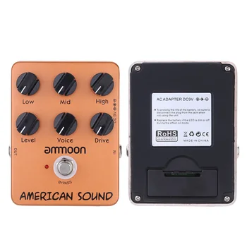Ammoon AP-13 Amerikos Garso Amp Simuliatorius Gitaros Efektu Pedalas Tiesa Apeiti Aukštos Kokybės Gitara, Dalys ir Priedai