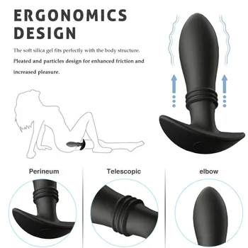 Analinis Kaištis Vibratorius skirtas Vyrų Prostatos Massager Belaidžio Nuotolinio Valdymo Nešiojami Silikono Butt Plug Suaugusiųjų Sekso Žaislai Moterims Gėjų