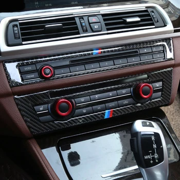 Anglies Pluošto BMW 5 Serijos F10 F18 2011-17 Automobilio Vidinių Pavarų Oro Kondicionavimo sistema, CD Skydo Durų Porankiai Padengti Trim Automobilių Lipdukas