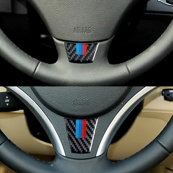 Anglies Pluošto Vairas aplinkosaugos ¾enklelis M juostele Emblema 3D Automobilių Lipdukas Tinka BMW E70 