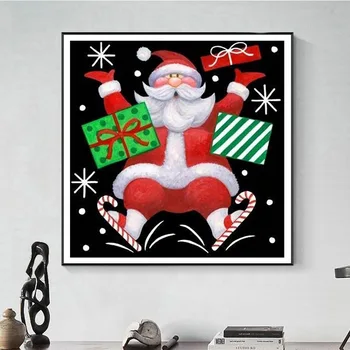 Animacinių filmų Diamond Tapybos Kalėdų Santa Claus Visiškai Gręžimo Diamond Siuvinėjimo Sniego, Kalėdų Dekoro Namuose Naujųjų Metų Dovana
