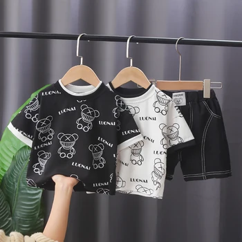Animacinių filmų marškinėliai Nustatyti fot Bamblys Baby Berniukas ir Mergaitė Drabužių Atsitiktinis Vasaros Vaikų Drabužius Tenka Rinkiniai, Komplektai Vaikams