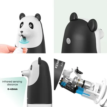 Animacinių filmų Panda USB Muilo Dozatorius Mašina Ne-kreipkitės Automatinis Muilo Putų Dozatorius Rankų Plovimas Biuro Vaikų Namų