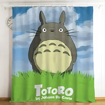 Animacinių filmų Totoro Blackout Užuolaidos Berniukas Miegamojo Kambarį Bay Lange Vaikų Kambario Lango Užuolaidos Berniukams, Mergaitėms Dovanų