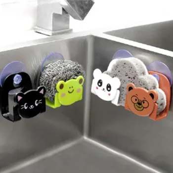 Animacinių filmų virtuvės kriauklė stalčiuko kempine nuvalykite išdėstymas rack siurbtukas vonios kambarys šiukšles stovo Plastiko stalčiuko