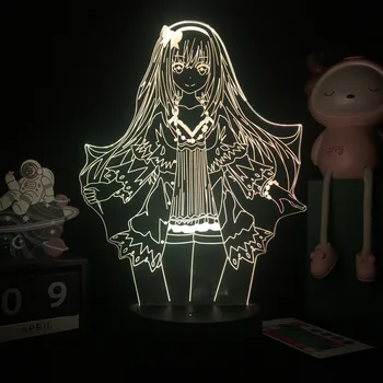 Anime 3d Lempos Data Gyventi Kurumi Tokisaki LED Nakties Šviesa už Kambario Dekoro naktinė lempa Gimtadienio Dovana Manga Data Gyventi Neoninės Šviesos