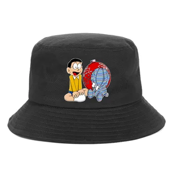 Anime Doraemon Kibiro Kepurę paauglys Lauko Žvejys Skrybėlės Vasaros Hip-Hop Beach Sun Kepurės unisex Streetwear Chapeau Kepurės