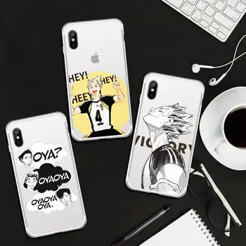 Anime Haikyuu Bokuto Koutarou Oya Telefono dėklas Permatomas iPhone 6 7 8 11 12-os mini pro X XS XR MAX Plius shell волейбол аниме