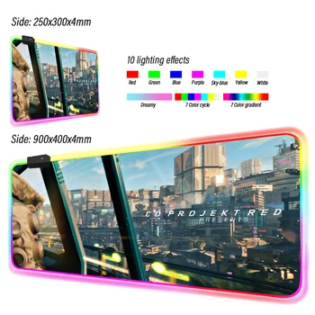 Anime Johnny Žaidimų RGB Kilimėlis Didelis Fiksavimo Krašto Speed Žaidimas Žaidėjus LED Pelės Padas Minkštas Nešiojamas kompiuteris Notebook Kilimėlis CSGO