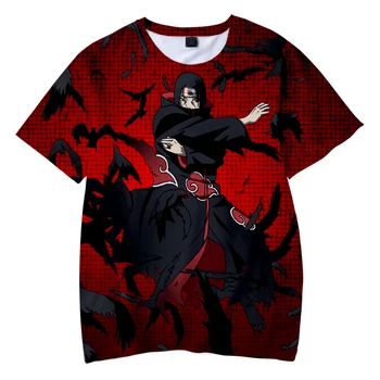Anime Narut itachi sasuke Funny kids marškinėliai 3D uchila Ninja Spausdinti vyriški marškinėliai trumpomis Rankovėmis Vasarą Tshirts Harajuku Tee Viršų