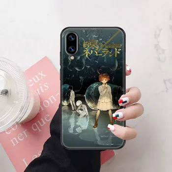Anime Pažadėjo Neverland Telefoną atveju Huawei Honor 6 7 8 9 10 10i 20 A C X Lite Pro Žaisti black meno padengti mados atgal 3D