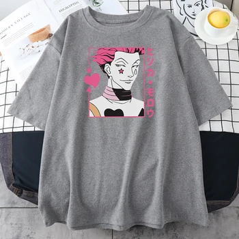 Anime Simbolių Hisoka Spausdinti moteriški Marškinėliai pavasario vasaros Laisvus Drabužius, Classic Plus t-Shirt Mados Stilius Moterų t Shirts