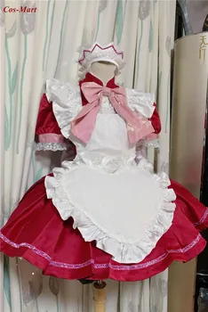 Anime Tokyo Mew Mew Momomiya Ichigo Cosplay Kostiumų Mielas Raudona Tarnaitė Suknelė Kamuolys Veiklos Šaliai Vaidmuo Žaisti Drabužius Pagal Užsakymą Padaryti