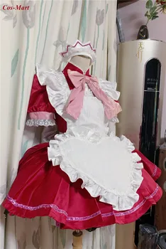 Anime Tokyo Mew Mew Momomiya Ichigo Cosplay Kostiumų Mielas Raudona Tarnaitė Suknelė Kamuolys Veiklos Šaliai Vaidmuo Žaisti Drabužius Pagal Užsakymą Padaryti