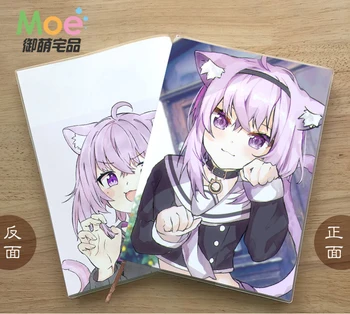 Anime VTUBER Nekomata Okayu Cosplay Studentų sąsiuvinis Subtilus Akių apsauga Notepad Dienoraštis memorandumas dovana