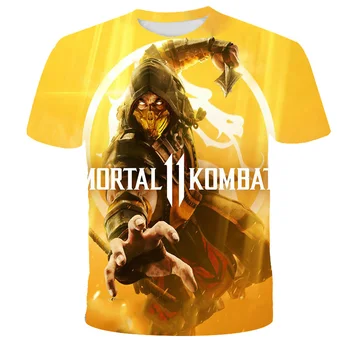 Anime žaidimas Mortal Kombat 11 spausdinami 3D vaikų marškinėliai berniukams atsitiktinis mados Harajuku T-shirt dydis 4T14T gatvės mados T-shirt