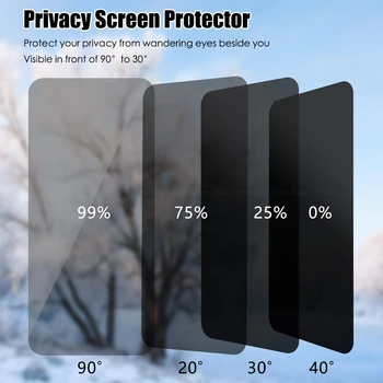 Anti-Privatumo Grūdintas Stiklas Anti Spy Peeping Screen Protector Filmas Redmi Pastaba 8 9 7 Premjero 9S Pro Max 9T Galia Dangtis