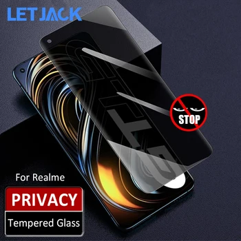 Anti Spy Visišką Ekrano Apsaugos Realme 6 7 8 X50 X2 X7 Q3 Pro ne 6i C3 XT GT Privatumo Apsaugos Kino Grūdintas Stiklas