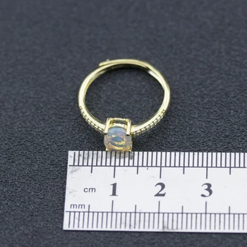 Anzogems 1.0 karatų Etiopija Opal vestuvinis žiedas 925 sterlingas sidabras brangakmenio fine jewelry moterų sužadėtuvių žiedas 2020 naujas