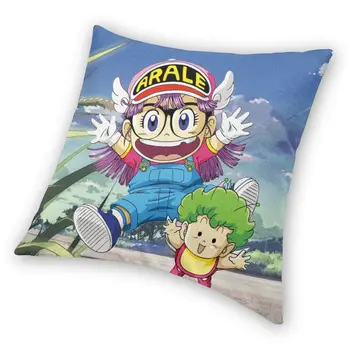 Arale Norimaki Ir Gatchan Pagalvėlė Padengti Sofa Apdailos Dr Nuosmukio Anime Aikštėje Pagalvę Padengti 45x45cm